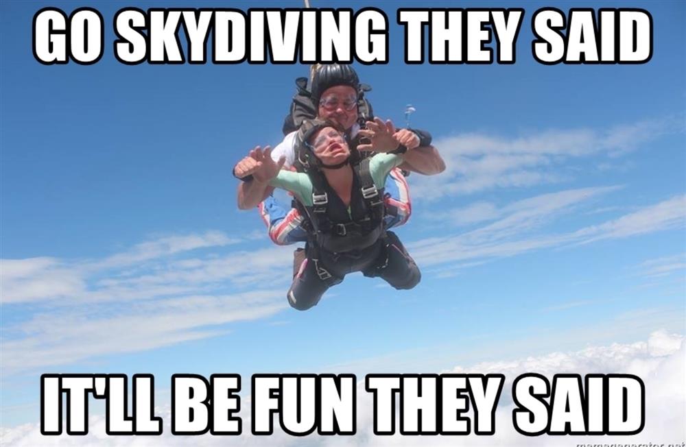 Funny skydiving slogans