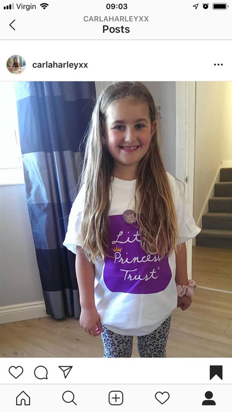 little virgin princess Carla Firth is fundraising for Little Princess Trust