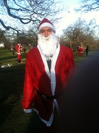 'Santa' Dave at the start
