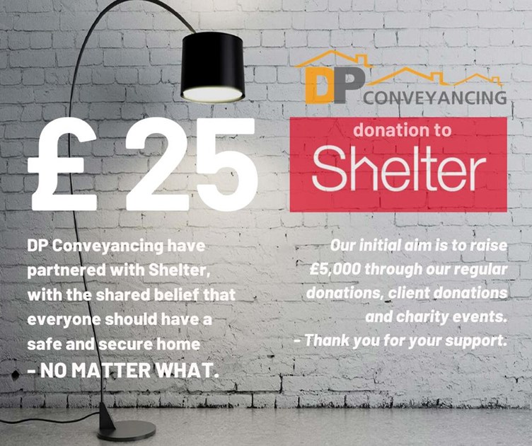 DP Conveyancing And Shelter Donation Is Fundraising For Shelter
