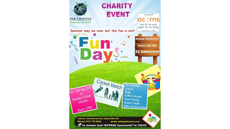 Hamza Waris Is Fundraising For Acorns Children S Hospice Trust