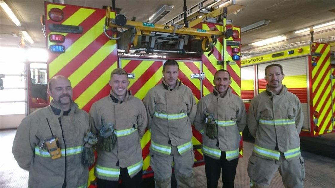 Chichester Fire Station A Watch is fundraising for Movember