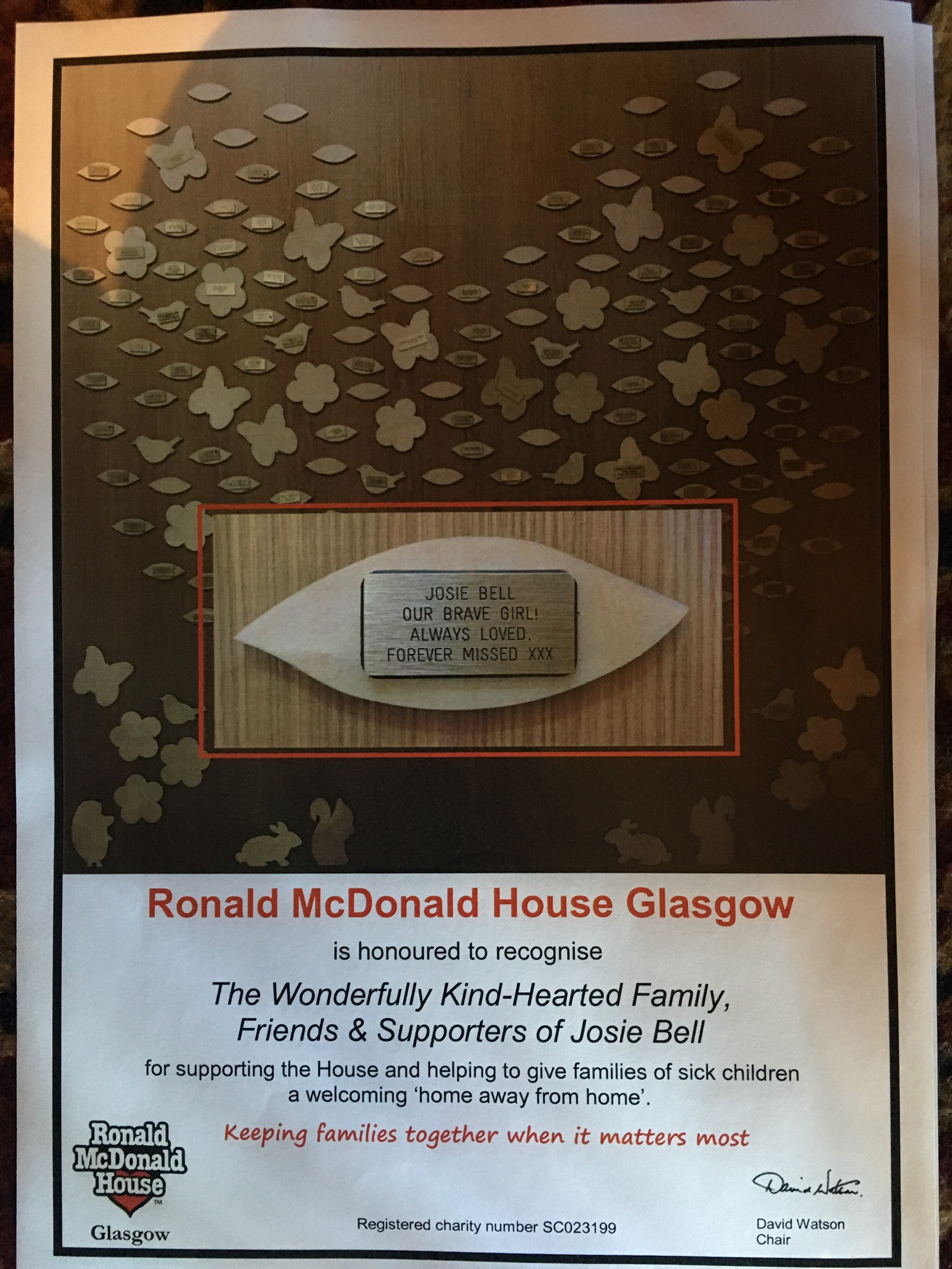 Emma Bell is fundraising for Ronald McDonald House Glasgow