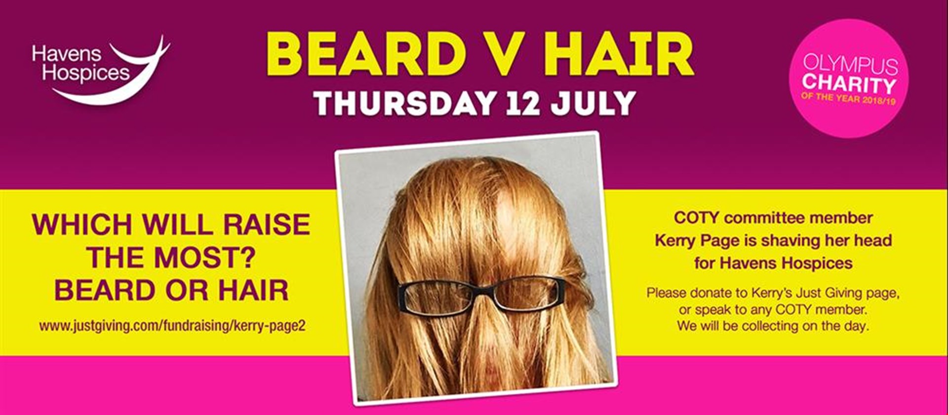 Kerry Page Is Fundraising For Havens Hospices
