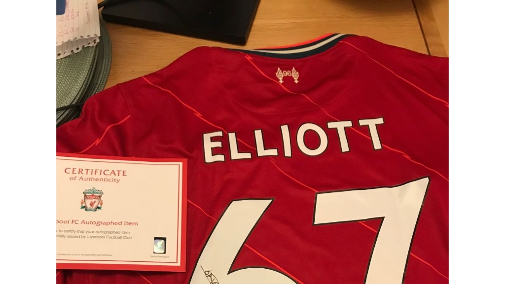 LFC Elliott Signed 20/21 Boxed Shirt