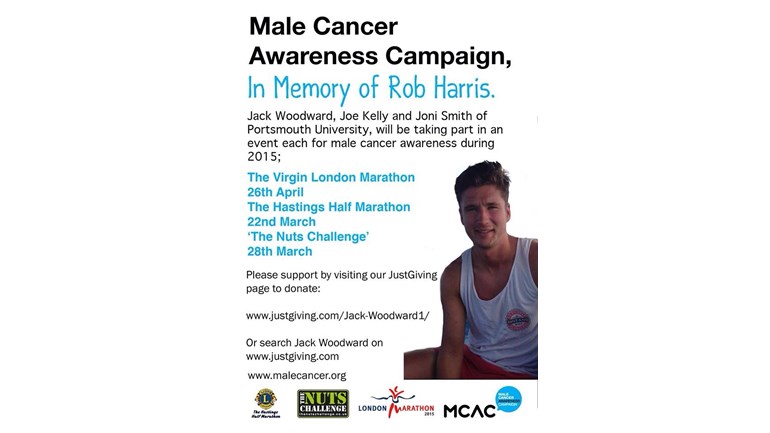 Jack Woodward Is Fundraising For Male Cancer Awareness Campaign