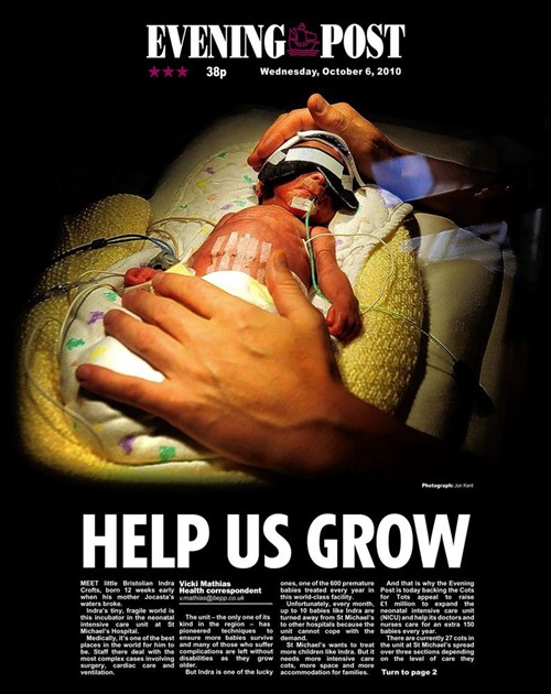 EveningPost Bristol is fundraising for Cots for Tots