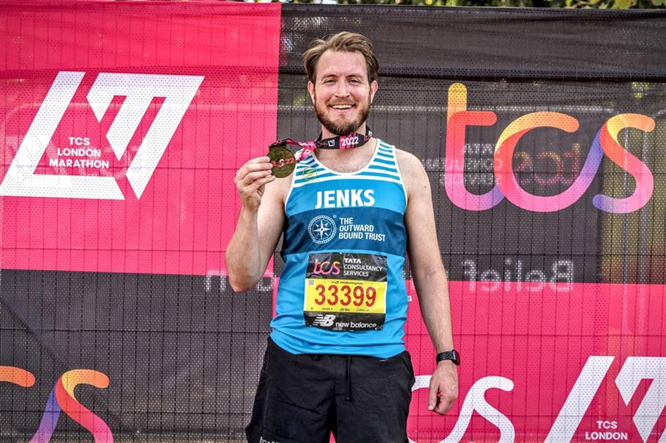 Jenks running the London Marathon is fundraising for The Outward Bound