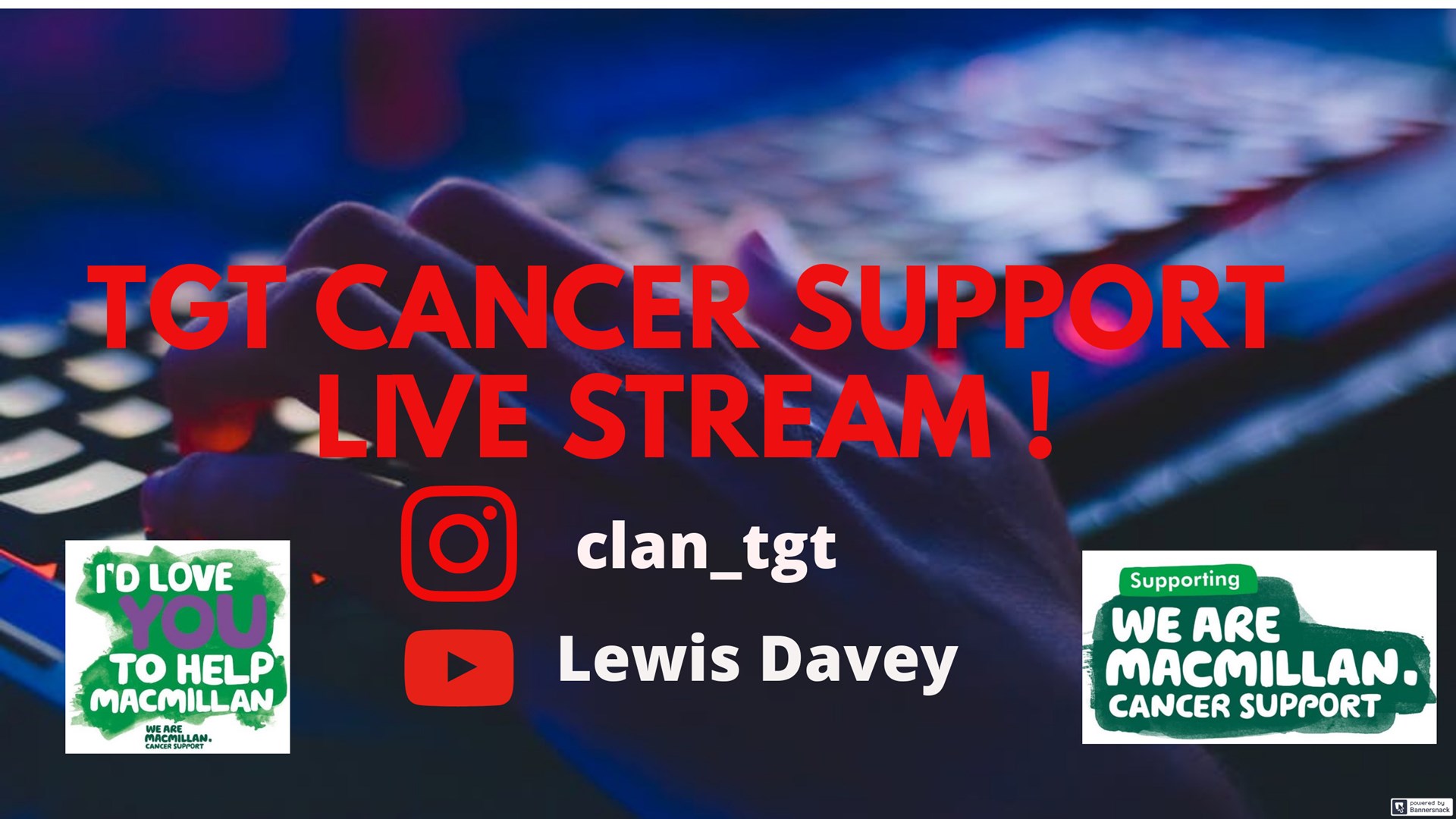 Lewis Davey Is Fundraising For Macmillan Cancer Support