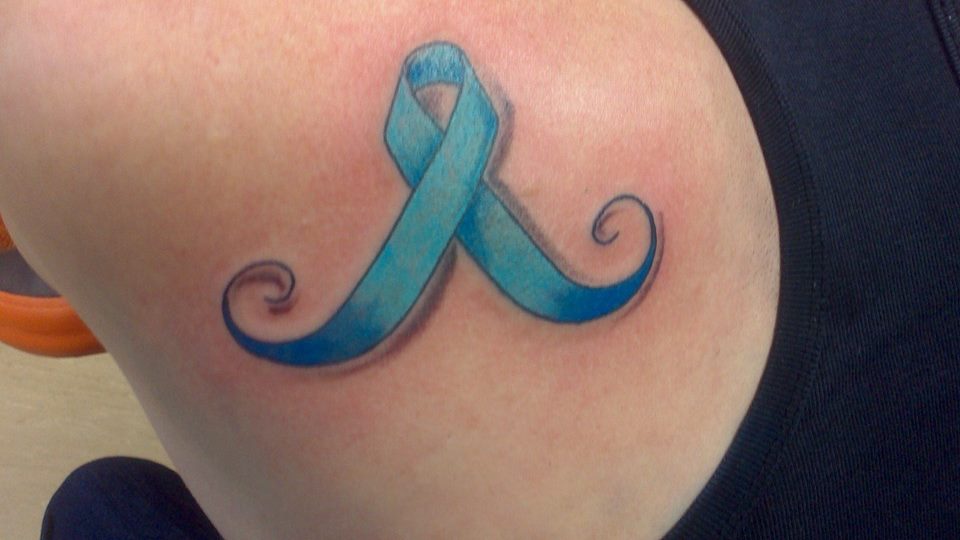 No One Fights Alone Ribbon Temporary Tattoo  Choose Hope