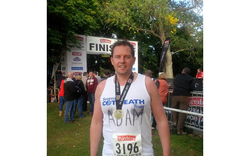 Adam Gordon is fundraising for Scottish Cot Death Trust