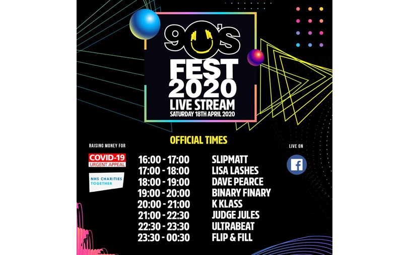 90s Fest is fundraising for NHS Charities Together